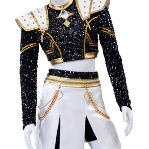 K-Pop Demon Hunters / Zoey / Huntrix - Sequin Crop Top and Skirt Set